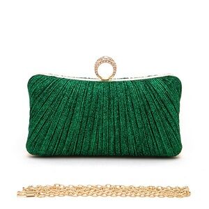 Elegant Gold Rhinestone Clutch Bag